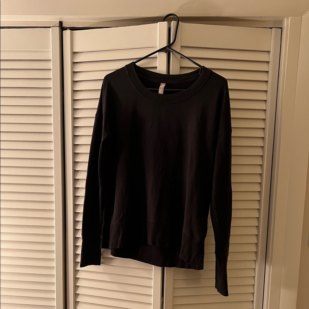 Athleta Black Sweater Sweatshirt Extra Small